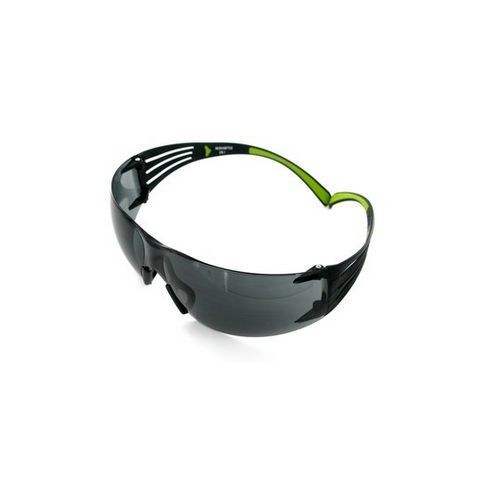 3M™ Schutzbrille SecureFit SF402AS/AF, grau, Rahmen schwarz/grün