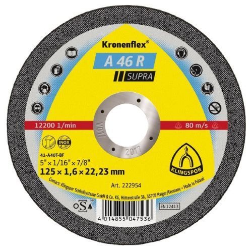 Kronenflex® Trennscheiben für Edelstahl, Stahl / A 46 R Supra