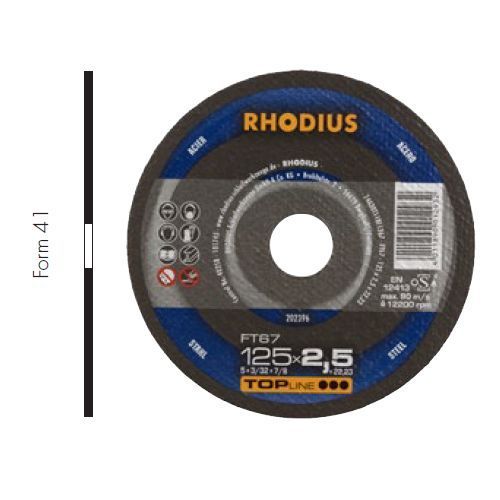 Rhodius Trennscheibe FT67 für Stahl
